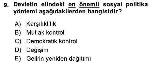 Aile Ekonomisi 2022-2023 Dönem Sonu Sınavı - 9. soru