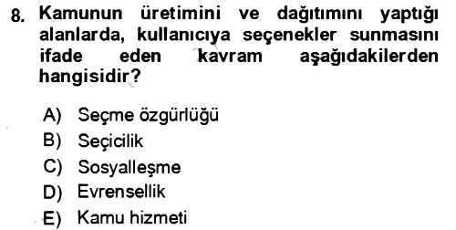 Aile Ekonomisi 2024-2025 Dönem Sonu Sınavı - 8. soru