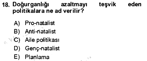 Aile Ekonomisi 2024-2025 Dönem Sonu Sınavı - 18. soru