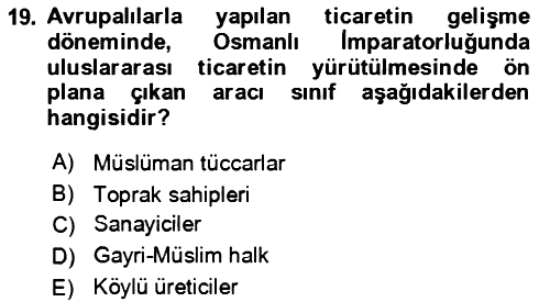 Aile Ekonomisi 2024-2025 Dönem Sonu Sınavı - 19. soru