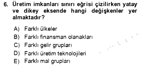 Aile Ekonomisi 2022-2023 Yaz Okulu Sınavı - 6. soru