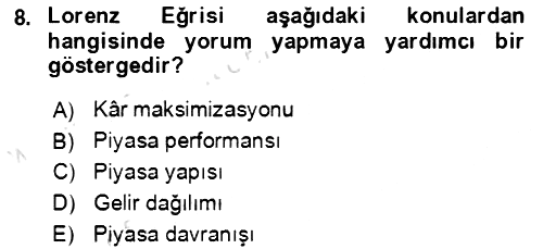 Aile Ekonomisi 2022-2023 Yaz Okulu Sınavı - 8. soru
