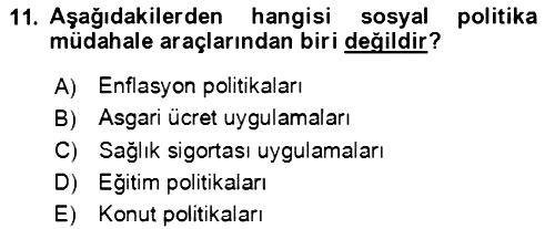 Aile Ekonomisi 2022-2023 Yaz Okulu Sınavı - 11. soru