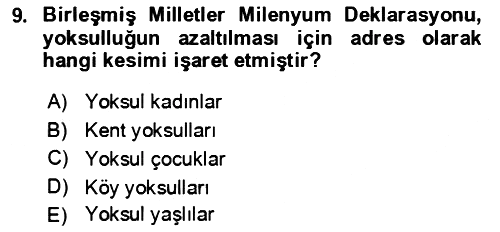 Aile Ekonomisi 2023-2024 Yaz Okulu Sınavı - 9. soru