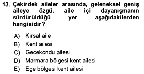 Aile Ekonomisi 2023-2024 Yaz Okulu Sınavı - 13. soru