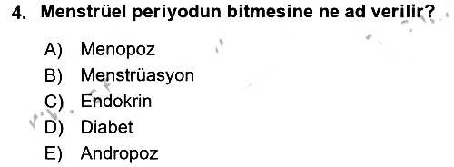 Aile Sağlığı 2016-2017 3 Ders Sınavı - 4. soru