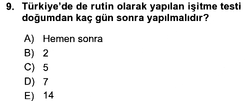 Aile Sağlığı 2016-2017 3 Ders Sınavı - 9. soru