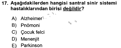 Aile Sağlığı 2016-2017 3 Ders Sınavı - 17. soru