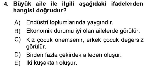 Aile Sağlığı 2017-2018 3 Ders Sınavı - 4. soru