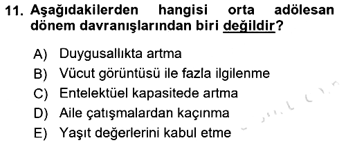 Aile Sağlığı 2018-2019 3 Ders Sınavı - 11. soru