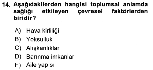 Aile Sağlığı 2018-2019 3 Ders Sınavı - 14. soru
