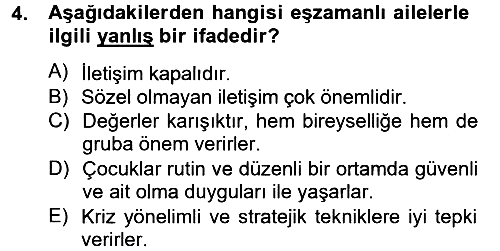 Aile Sağlığı 2012-2013 Ara Sınav - 4. soru