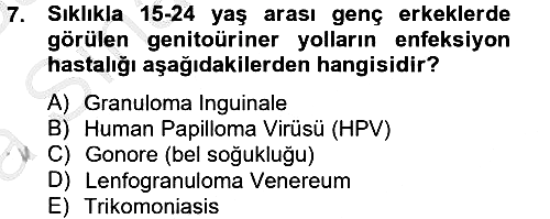 Aile Sağlığı 2012-2013 Ara Sınav - 7. soru