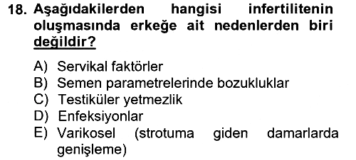 Aile Sağlığı 2012-2013 Ara Sınav - 18. soru