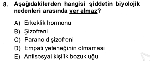 Aile Sağlığı 2013-2014 Ara Sınav - 8. soru