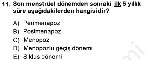Aile Sağlığı 2013-2014 Ara Sınav - 11. soru