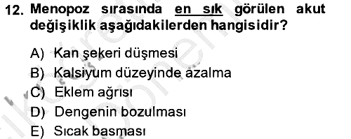 Aile Sağlığı 2013-2014 Ara Sınav - 12. soru