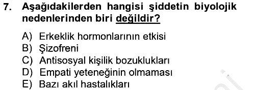 Aile Sağlığı 2014-2015 Ara Sınav - 7. soru