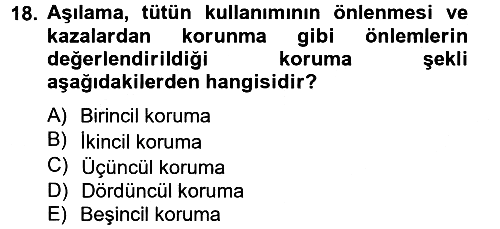 Aile Sağlığı 2012-2013 Dönem Sonu Sınavı - 18. soru