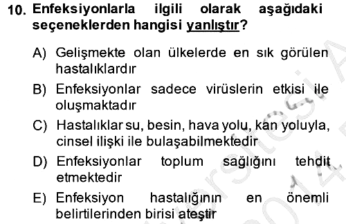Aile Sağlığı 2013-2014 Dönem Sonu Sınavı - 10. soru