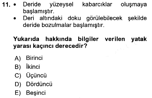 Aile Sağlığı 2018-2019 Dönem Sonu Sınavı - 11. soru