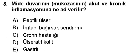 Aile Sağlığı 2023-2024 Dönem Sonu Sınavı - 8. soru
