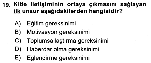 Aile Sağlığı 2024-2025 Dönem Sonu Sınavı - 19. soru