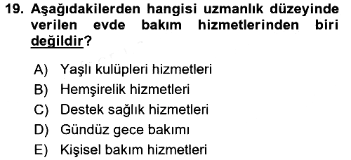 Aile Sağlığı 2015-2016 Tek Ders Sınavı - 19. soru