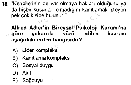 Çocuk ve Ergen Bakımı 2021-2022 Ara Sınav - 18. soru