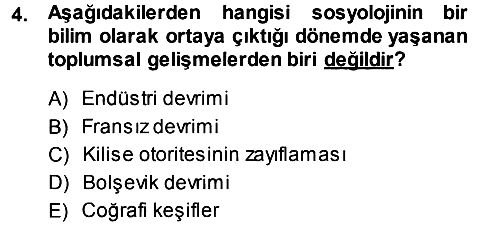 Davranış Bilimlerine Giriş 2013-2014 Ara Sınav - 4. soru