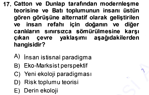 Davranış Bilimlerine Giriş 2013-2014 Ara Sınav - 17. soru