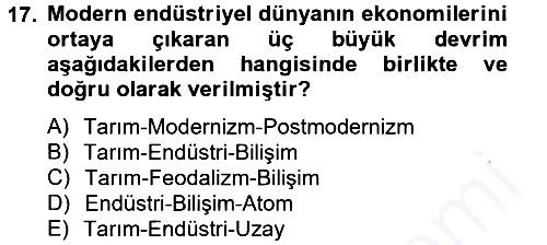 Davranış Bilimlerine Giriş 2014-2015 Ara Sınav - 17. soru