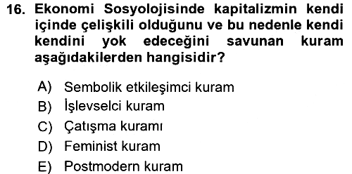 Davranış Bilimlerine Giriş 2015-2016 Ara Sınav - 16. soru