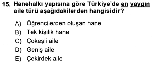 Davranış Bilimlerine Giriş 2016-2017 Ara Sınav - 15. soru