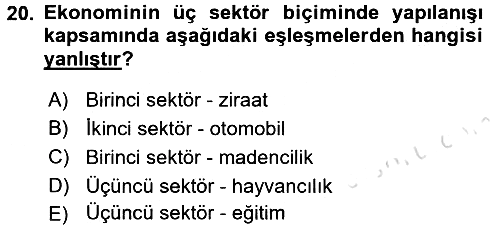 Davranış Bilimlerine Giriş 2016-2017 Ara Sınav - 20. soru