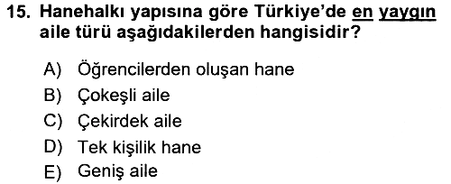 Davranış Bilimlerine Giriş 2017-2018 Ara Sınav - 15. soru