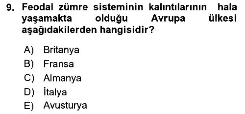 Davranış Bilimlerine Giriş 2019-2020 Ara Sınav - 9. soru