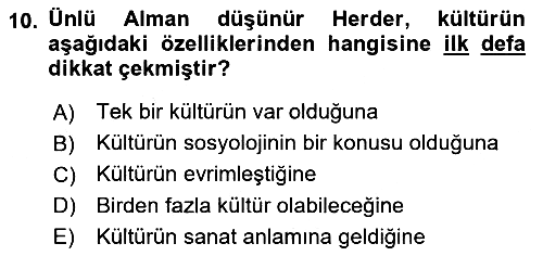 Davranış Bilimlerine Giriş 2019-2020 Ara Sınav - 10. soru