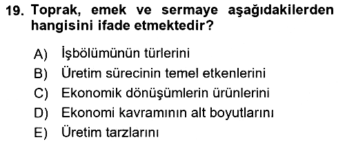 Davranış Bilimlerine Giriş 2022-2023 Ara Sınav - 19. soru