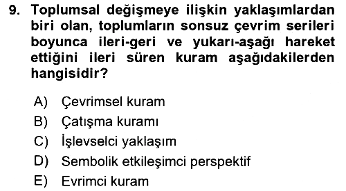 Davranış Bilimlerine Giriş 2023-2024 Ara Sınav - 9. soru