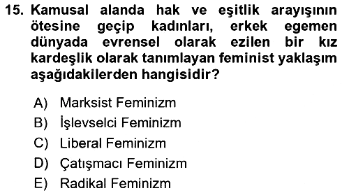 Davranış Bilimlerine Giriş 2023-2024 Ara Sınav - 15. soru