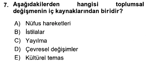 Davranış Bilimlerine Giriş 2025-2026 Ara Sınav - 7. soru