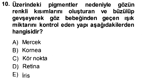 Davranış Bilimlerine Giriş 2014-2015 Dönem Sonu Sınavı - 10. soru