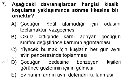 Davranış Bilimlerine Giriş 2012-2013 Tek Ders Sınavı - 7. soru