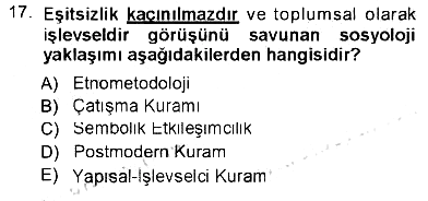 Davranış Bilimlerine Giriş 2012-2013 Tek Ders Sınavı - 17. soru