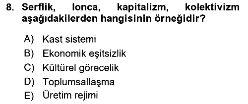 Davranış Bilimlerine Giriş 2018-2019 Yaz Okulu Sınavı - 8. soru