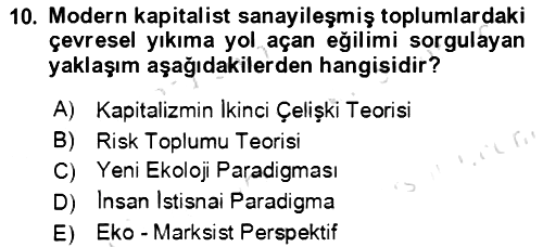 Davranış Bilimlerine Giriş 2022-2023 Yaz Okulu Sınavı - 10. soru