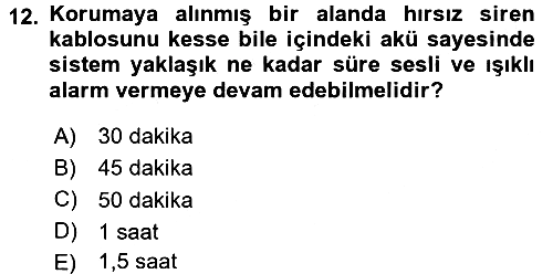 Ev Teknolojisi 2016-2017 3 Ders Sınavı - 12. soru