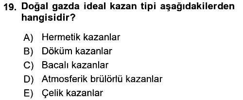Ev Teknolojisi 2015-2016 Ara Sınav - 19. soru