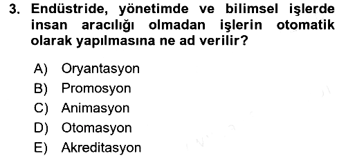 Ev Teknolojisi 2017-2018 Ara Sınav - 3. soru
